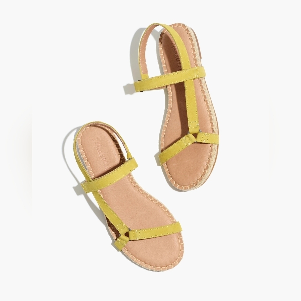 MADEWELL Hallie Espadrille Sandal in Nubuck Leather size 10
